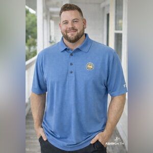 Ashworth Men's Classic Blue Polo Shirt